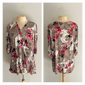 Style & Co faux wrap blouse